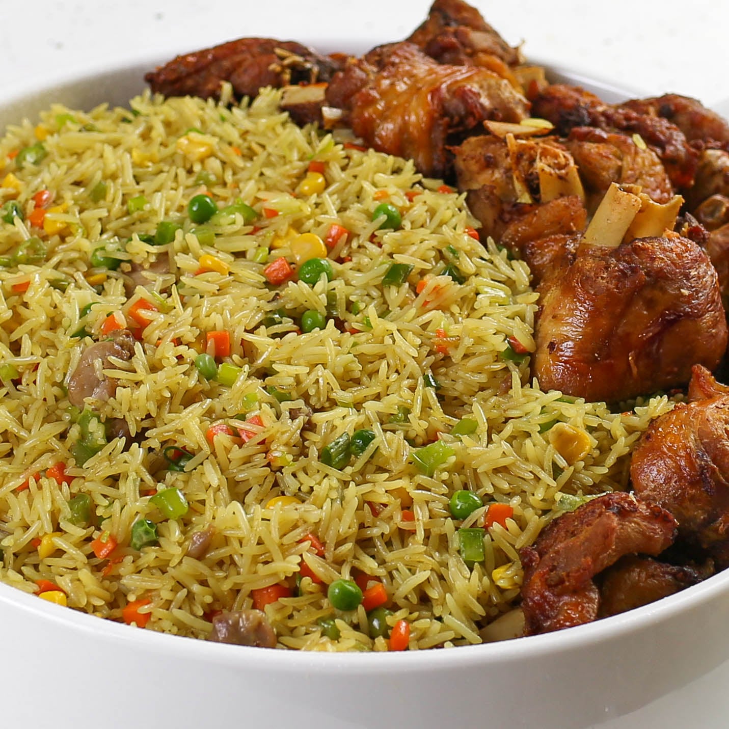 Fried Rice with Chicken - Authentic Nigerian food from NaijaKitchenUK